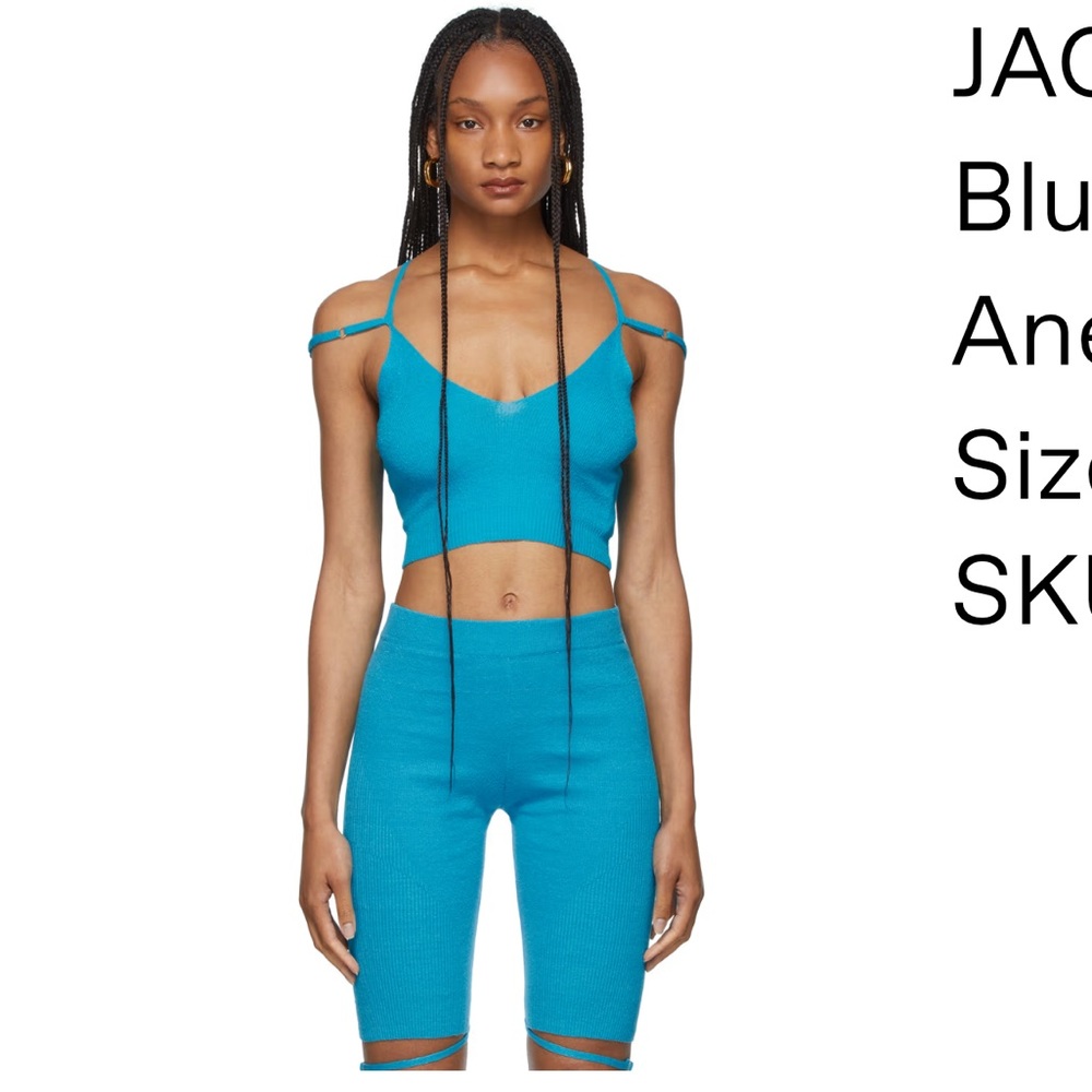 Jacquemus Turquoise Knitwear Set